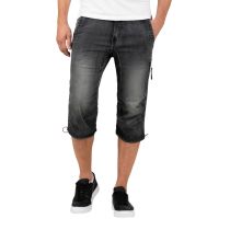 Timezone Connor denim 3/4 shortsit-Black scrub