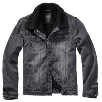 Sherpa denim jacket-Black