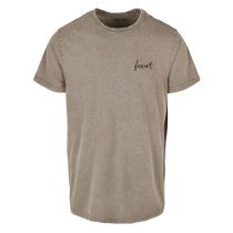Forvert acid wash T-shirt-Washed khaki