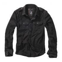 Heavy vintage longsleeve shirt-Black