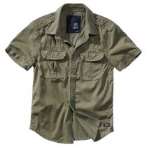 Heavy vintage shortsleeve shirt-Olive