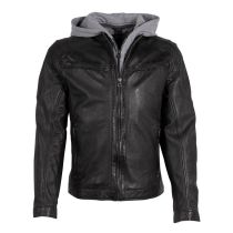 GM Leather jacket 1201-0483-Greyblack