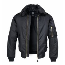 MA2 Fur collar Bomber jacket-Black