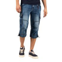 Timezone Miles denim 3/4 shortsit-Dark sea