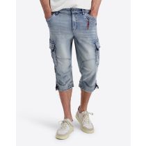 Timezone Miles denim 3/4 shortsit-Sun bleach