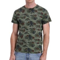 TZ Vintage print T-shirt 20338-Olive