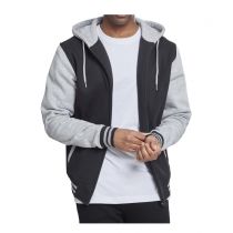 Urban 2-tone zip Hoody 287-Black-grey