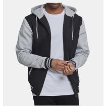 Urban 2-tone zip Hoody 287-Black-grey