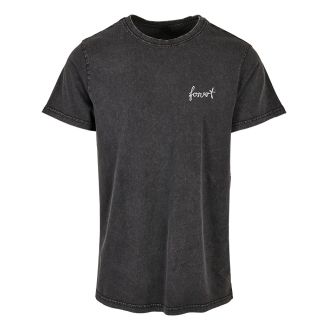 Forvert acid wash T-shirt-Washed black