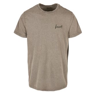 Forvert acid wash T-shirt-Washed khaki