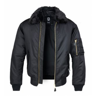 MA2 Fur collar Bomber jacket-Black