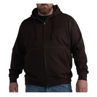 Petrol zip hood plus size 3040-3030-Espresso