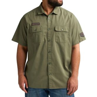 Petrol shortsleeve shirt plus size 1050-4110-Olive