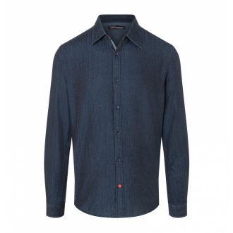 TZ longsleeve shirt 10106-Navy Herringbone