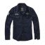 Luis vintage longsleeve shirt-Navy