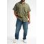Petrol shortsleeve shirt plus size 1050-4110-Olive