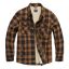 Vintage Ind. Heavy Sherpa jacket-Dark yellow check